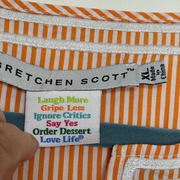 Gretchen Scott Tunic, The Reef Embroidered Top Blouse, EUC, Size XL - Picture 9 of 10